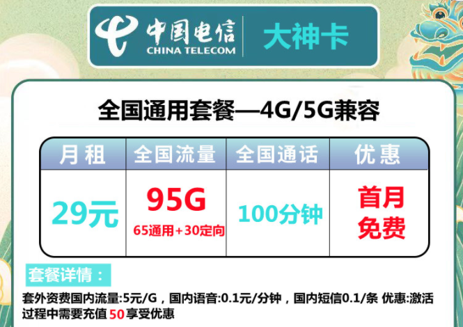 流量卡都需要首充嗎？電信流量卡【電信大神卡、銀河卡】官方套餐長期資費手機卡