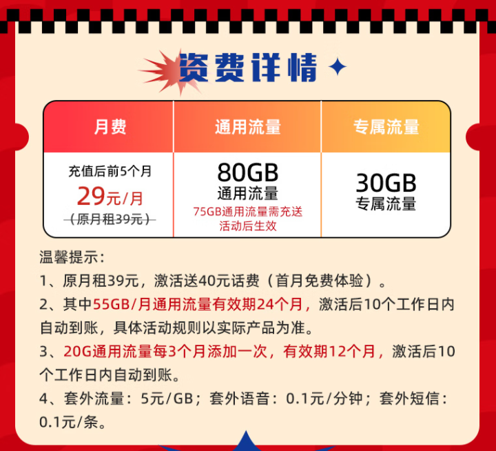 兔年換新卡！電信最新推出29元大流量卡月享110G全國流量首月免費(fèi)體驗。