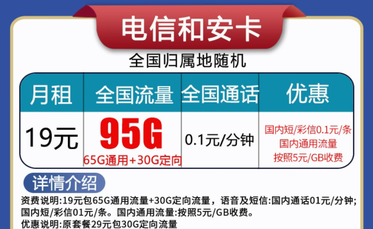 中國電信和安卡、喜顏卡套餐介紹 實用優(yōu)惠的手機上網(wǎng)卡低至19元全國流量不限速