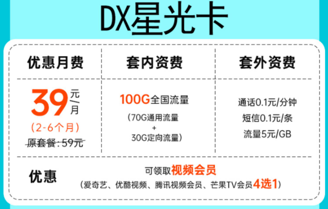 無(wú)期約！寧夏可用！39元“電信星光卡”爆款大酬賓，四選一超實(shí)惠！