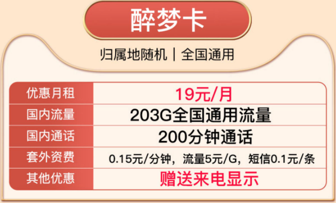 驚爆好卡！超大流量純通用|享"聯(lián)通醉夢卡、醉陽卡"豪華套餐