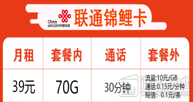 優(yōu)惠享不停！聯(lián)通有福利！"聯(lián)通錦鯉卡、聯(lián)通全國卡"驚喜套餐！