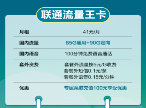 聯(lián)通大流量上網(wǎng)卡！超劃算超優(yōu)惠！流量+語(yǔ)音優(yōu)享套餐！